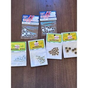 Vintage Westrim Fibre Craft Moving Eyes Lot Craft‎ Supplies Doll Eyes Dead Stock